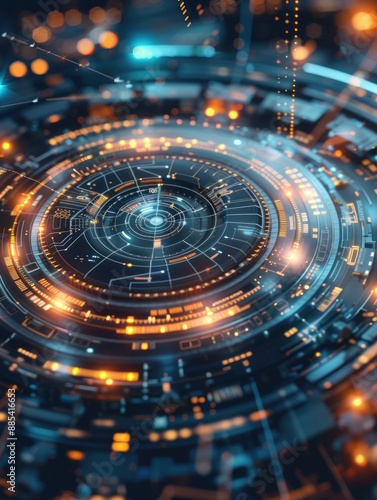 Wallpaper Mural Futuristic City Night Lights Torontodigital.ca