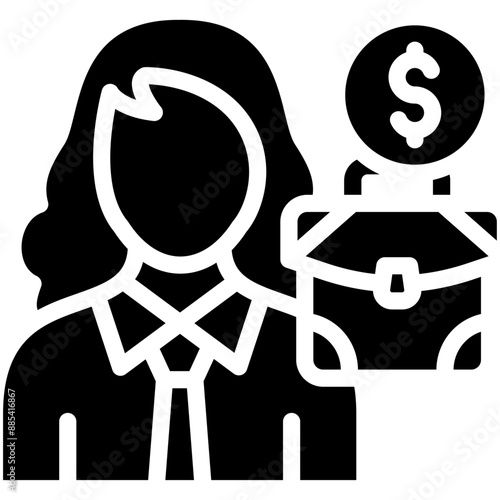 Self Employed vector icon illustration of Gig Economy iconset.