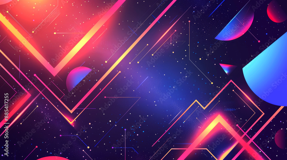 Obraz premium background digital connected line and geometric