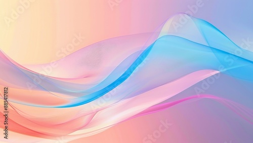Wallpaper Mural abstract background with smooth lines in pink, blue and yellow colors Torontodigital.ca
