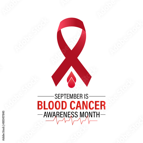 Blood Cancer awareness month is observed every year in September. Vector illustration. Hand with blood design concept.