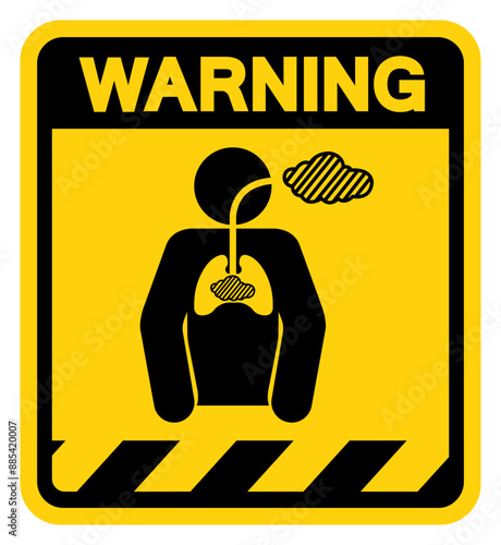Chronic Hazardous Substances Warning Sign, Vector Illustration, Isolate On White Background Label. EPS10