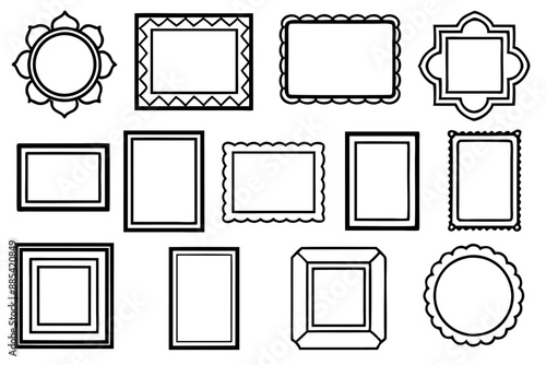 Frame Line Art Design Illustration Contemporary Creative Artwork