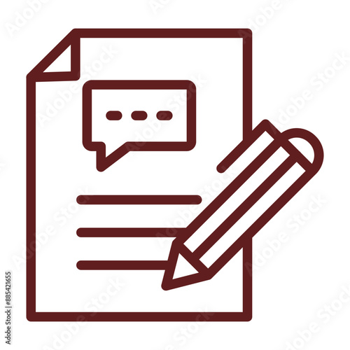 Advice Vector Line Maroon Icon Design