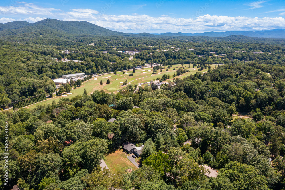 Naklejka premium Drone of Mountains