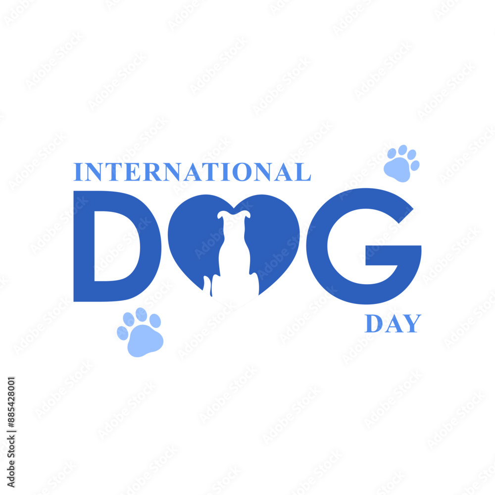 Vector illustration of International Dog Day social media feed template Vector illustration of International Dog Day social media feed template