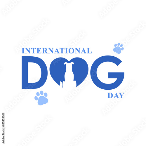 Vector illustration of International Dog Day social media feed template