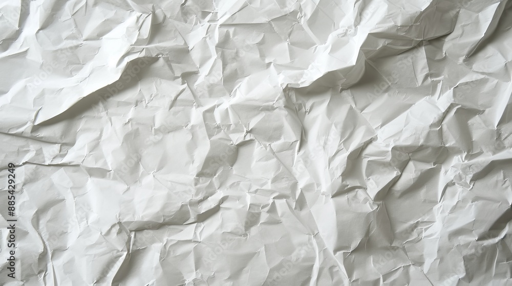 A messy crumpled white piece of paper serving as a backdrop AI generated illustration A messy crumpled white piece of paper serving as a backdrop AI generated illustration