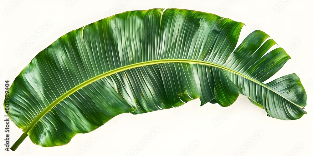Tropical banana leaf isolated on white background with clipping path included. Concept Tropical, Banana Leaf, Isolated, White Background, Clipping Path Tropical banana leaf isolated on white background with clipping path included. Concept Tropical, Banana Leaf, Isolated, White Background, Clipping Path