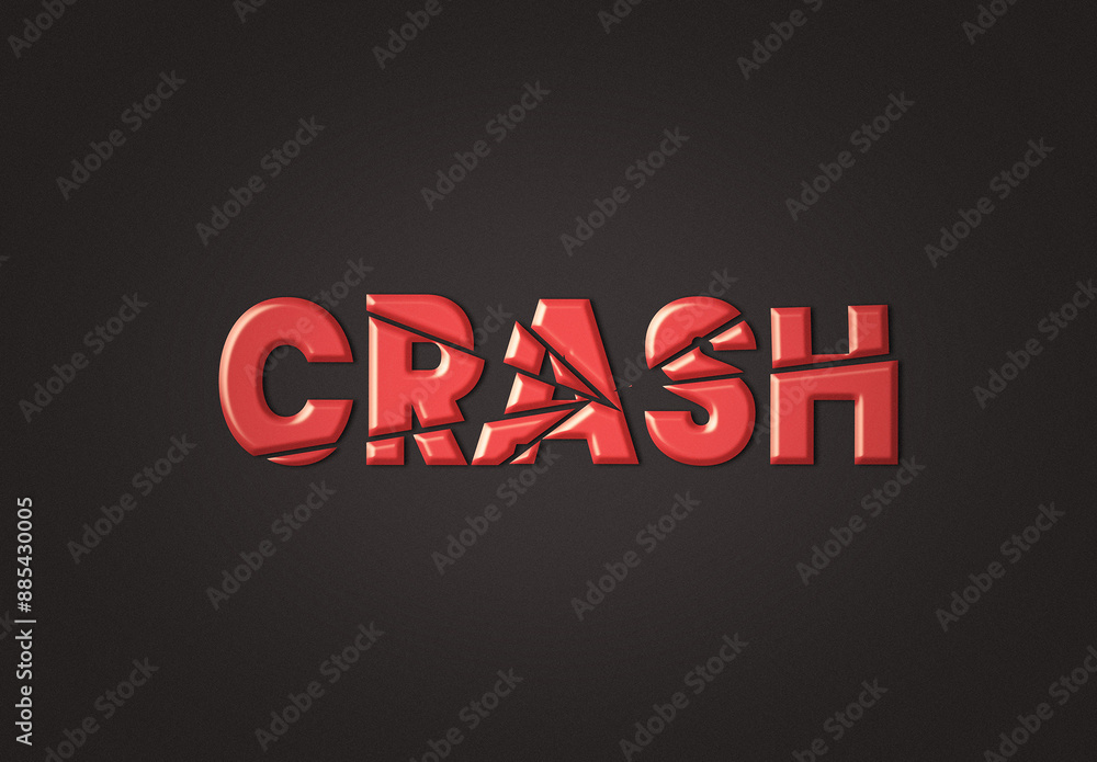 Text Effect Crash Stock Template | Adobe Stock