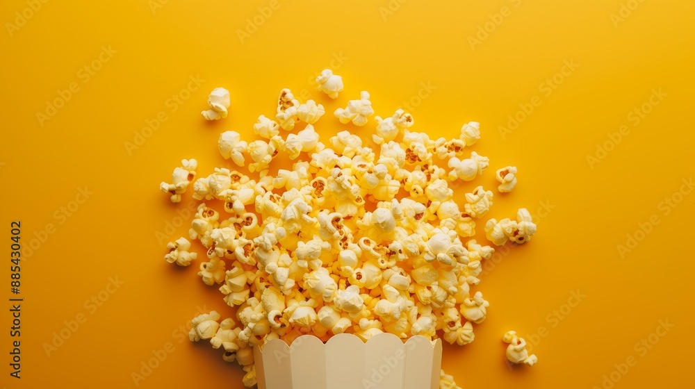 A minimalist popcorn silhouette with a discount symbol AI generated illustration A minimalist popcorn silhouette with a discount symbol AI generated illustration