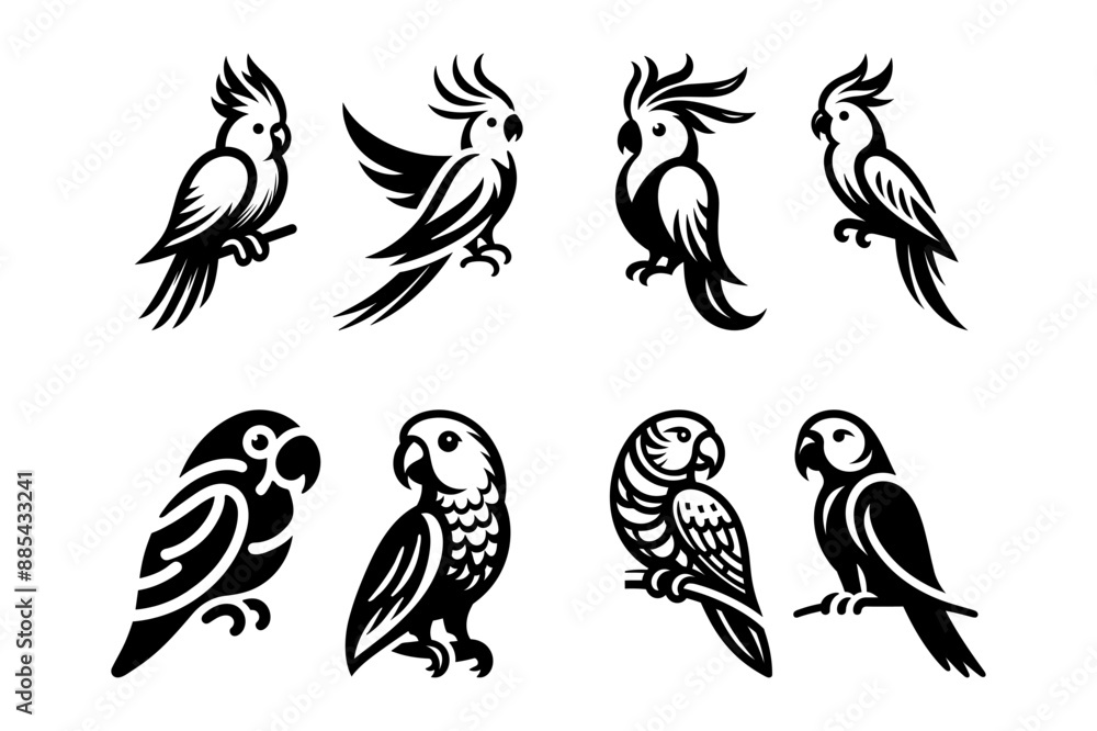 Conure bird logo icon, parfect for your business Conure bird logo icon, parfect for your business