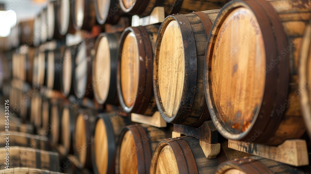Beer barrels lined up for Oktoberfest, ready for the festival. Beer barrels lined up for Oktoberfest, ready for the festival.