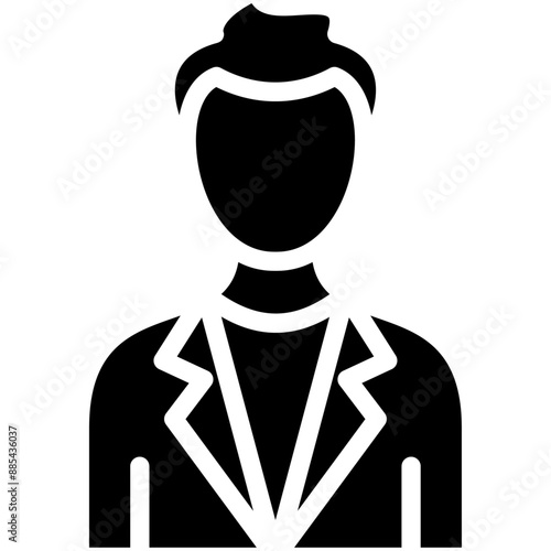 Model Male vector icon illustration of Fashion Ecommerce iconset.