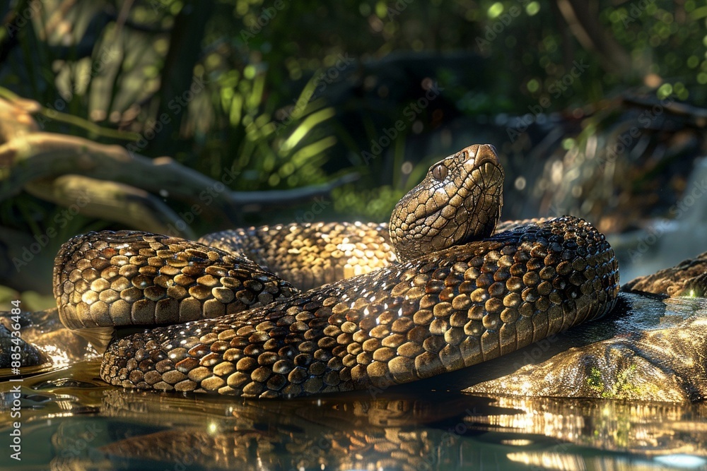 Closeup head of the Russell's viper (Daboia russelii) which is one of dangerous snake in the world. Closeup head of the Russell's viper (Daboia russelii) which is one of dangerous snake in the world.