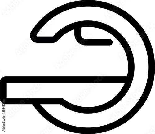 Line art icon of a modern electric personal transporter representing eco friendly individual transportation