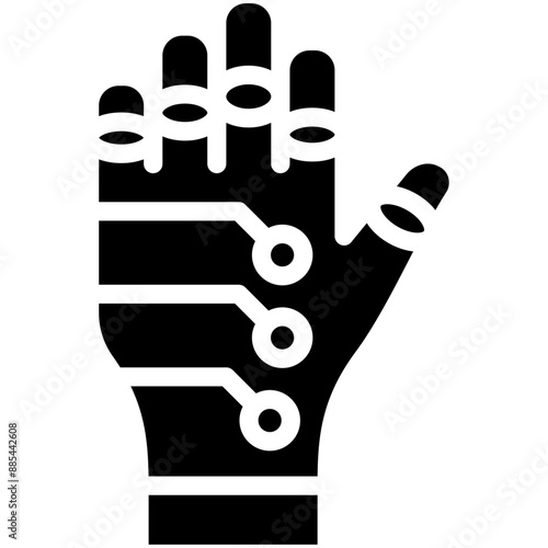 Robot Hand vector icon illustration of Robotics iconset.