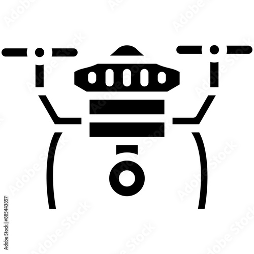 Drone vector icon illustration of Robotics iconset.