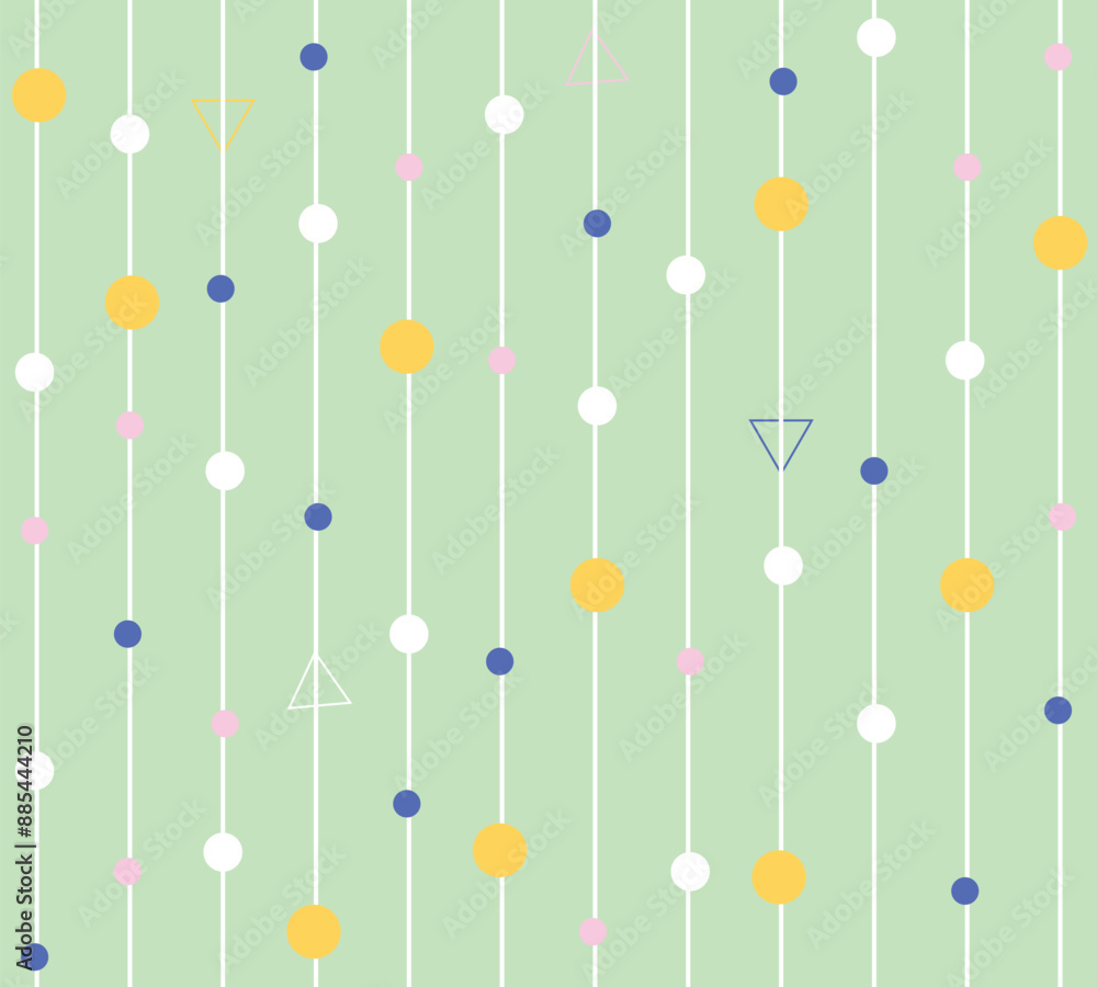 Seamless geometric repeat Pattern of triangle and Dots on white stripes Design on Pastel green Background,seamless pattern Seamless geometric repeat Pattern of triangle and Dots on white stripes Design on Pastel green Background,seamless pattern