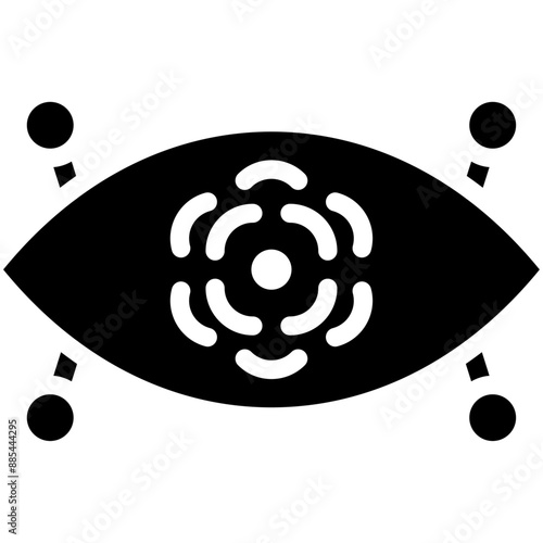 Cyber Eye vector icon illustration of Robotics iconset.