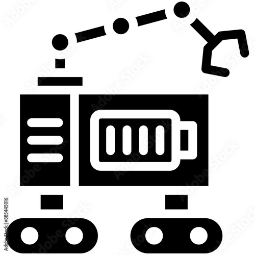 Battery vector icon illustration of Robotics iconset.