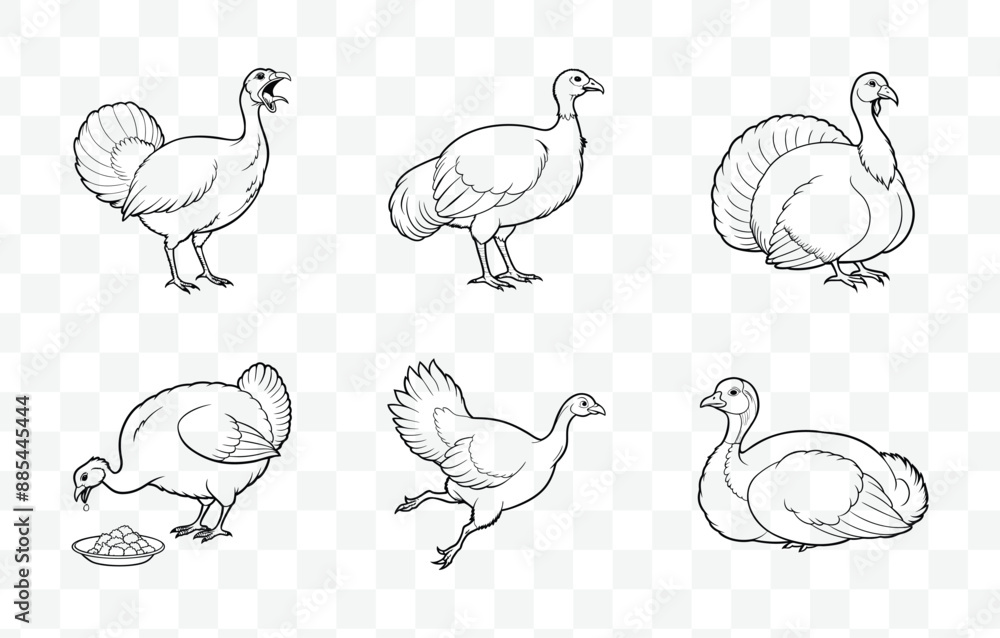 Print Turkey Line Art Vector Set Detailed Illustrations for Graphic Design and Creative Projects Print Turkey Line Art Vector Set Detailed Illustrations for Graphic Design and Creative Projects