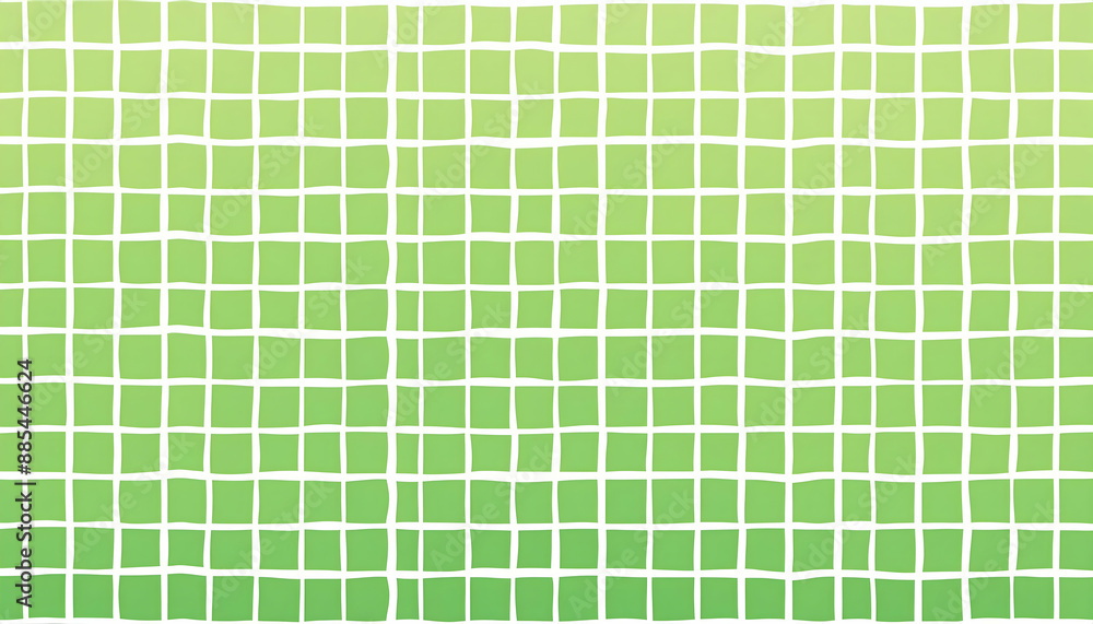 Fototapeta premium Abstract green square pattern background handmade prints, Generative AI.