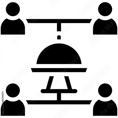 Corporate Catering vector icon illustration of Catering iconset.
