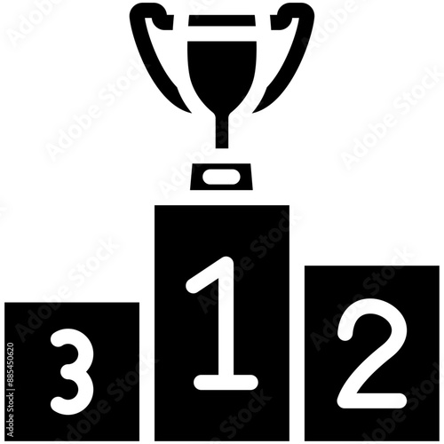 Winners Podium vector icon illustration of Achievements iconset.