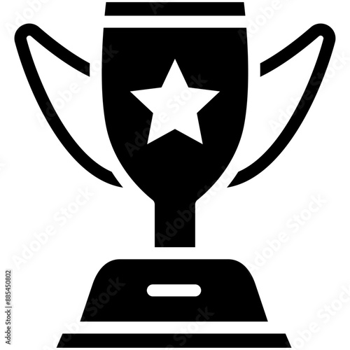 Trophy vector icon illustration of Achievements iconset.