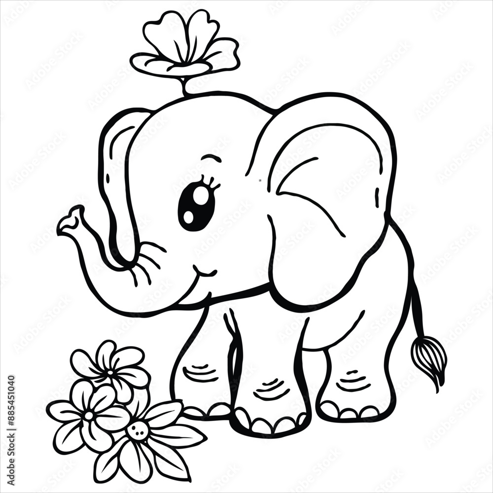 Obraz premium vector animal coloring book illustration