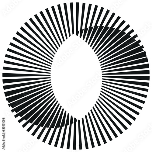 Spiral with gray colors lines as dynamic abstract vector background or logo or icon. Yin and Yang symbol.