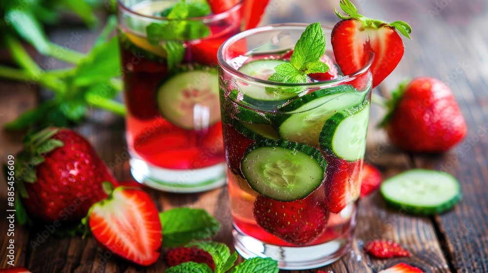 cocktail with strawberry and lime cocktail with strawberry and lime