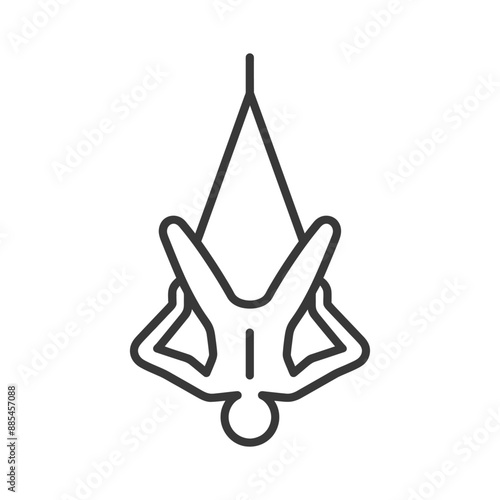 acrobatic minimalist line art icon logo symbol black color only