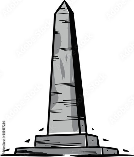 Illustrated Obelisk Monument