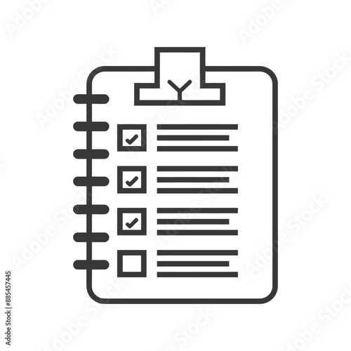 agenda minimalist line art icon logo symbol black color only