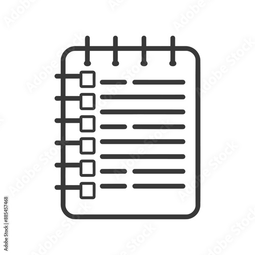 agenda minimalist line art icon logo symbol black color only