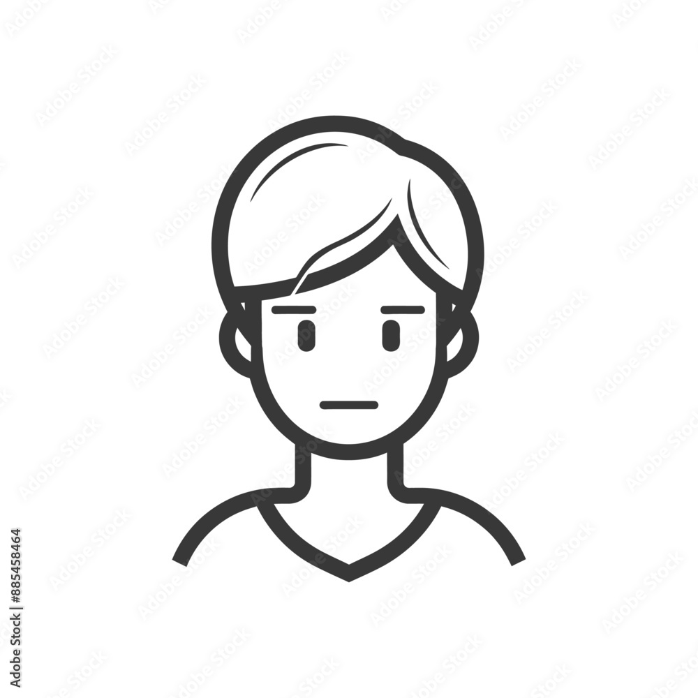 avatar minimalist line art icon logo symbol black color only avatar minimalist line art icon logo symbol black color only