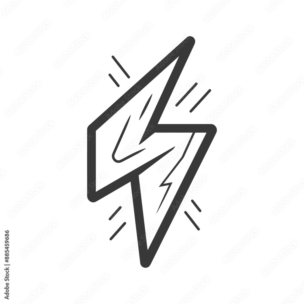 bolt minimalist line art icon logo symbol black color only bolt minimalist line art icon logo symbol black color only