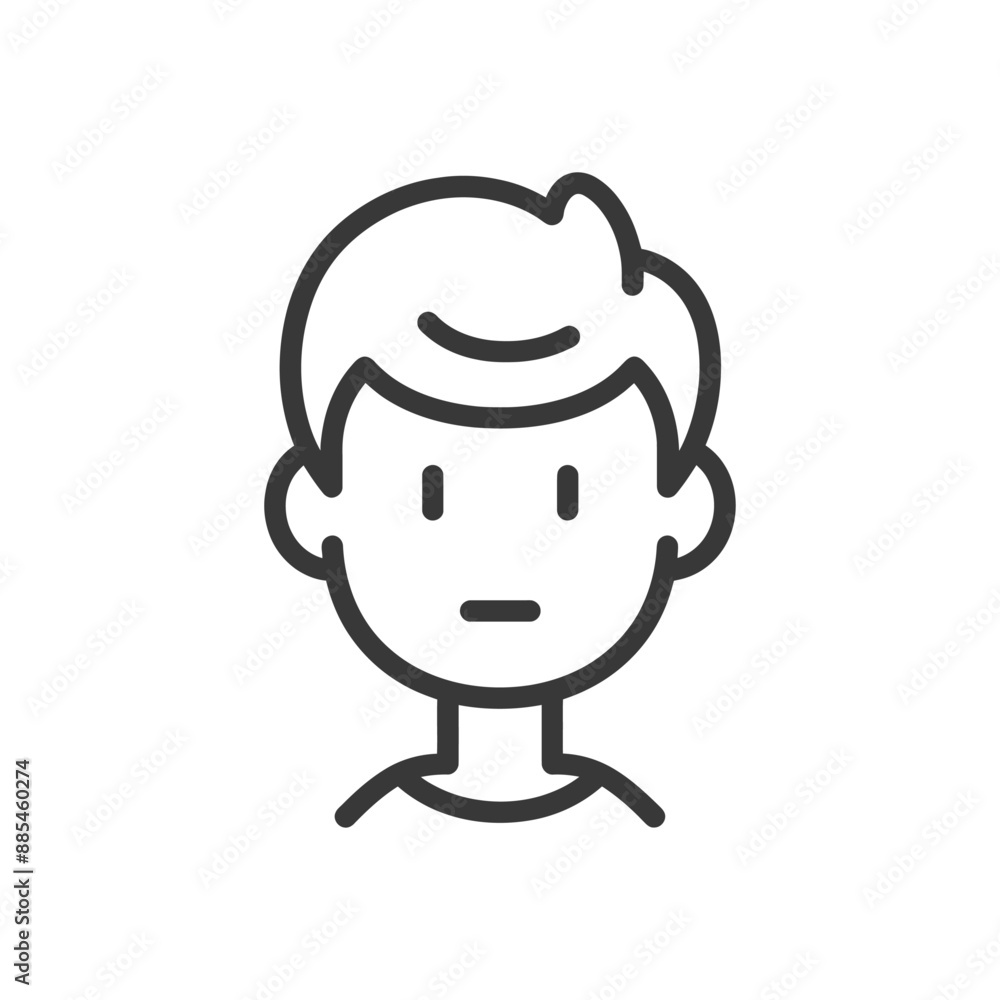 boy minimalist line art icon logo symbol black color only boy minimalist line art icon logo symbol black color only