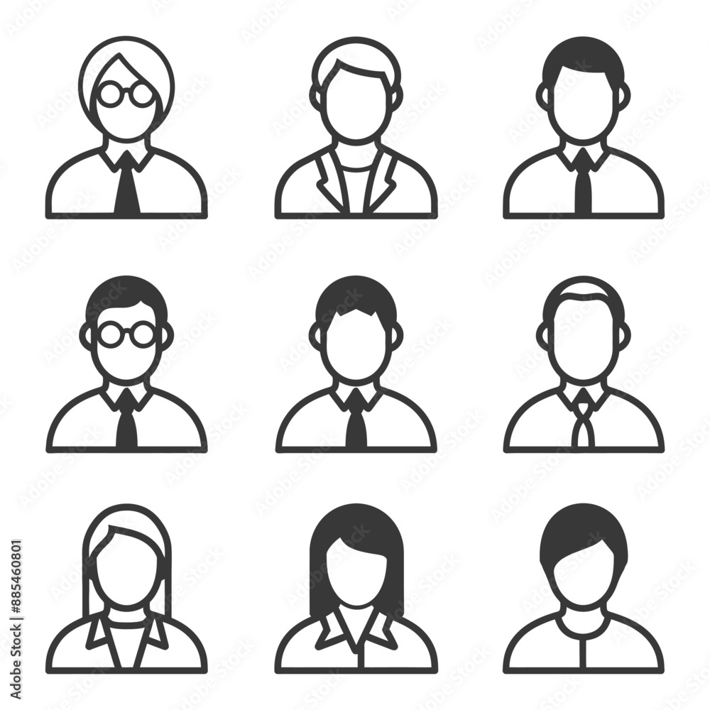 business people minimalist line art icon logo symbol black color only business people minimalist line art icon logo symbol black color only