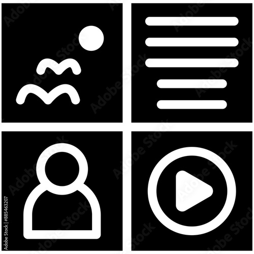 Storyboard vector icon illustration of Filmmaking iconset.