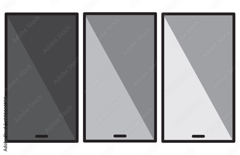 Smart phone icon mobile mockup. Front line cell phone on screen. Mobile phone symbol set. Vector illustration. on white background. Smart phone icon mobile mockup. Front line cell phone on screen. Mobile phone symbol set. Vector illustration. on white background.