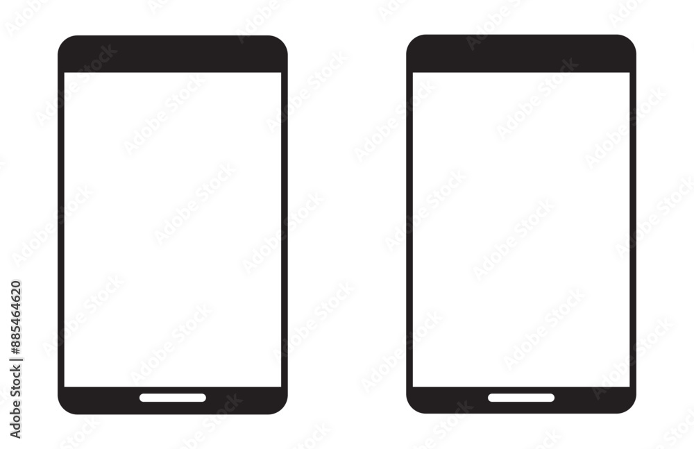 smartphone mockup with blank white screen in realistic, clay, flat vector, line style. mobile phone mockup front view. vector illustration smartphone mockup with blank white screen in realistic, clay, flat vector, line style. mobile phone mockup front view. vector illustration