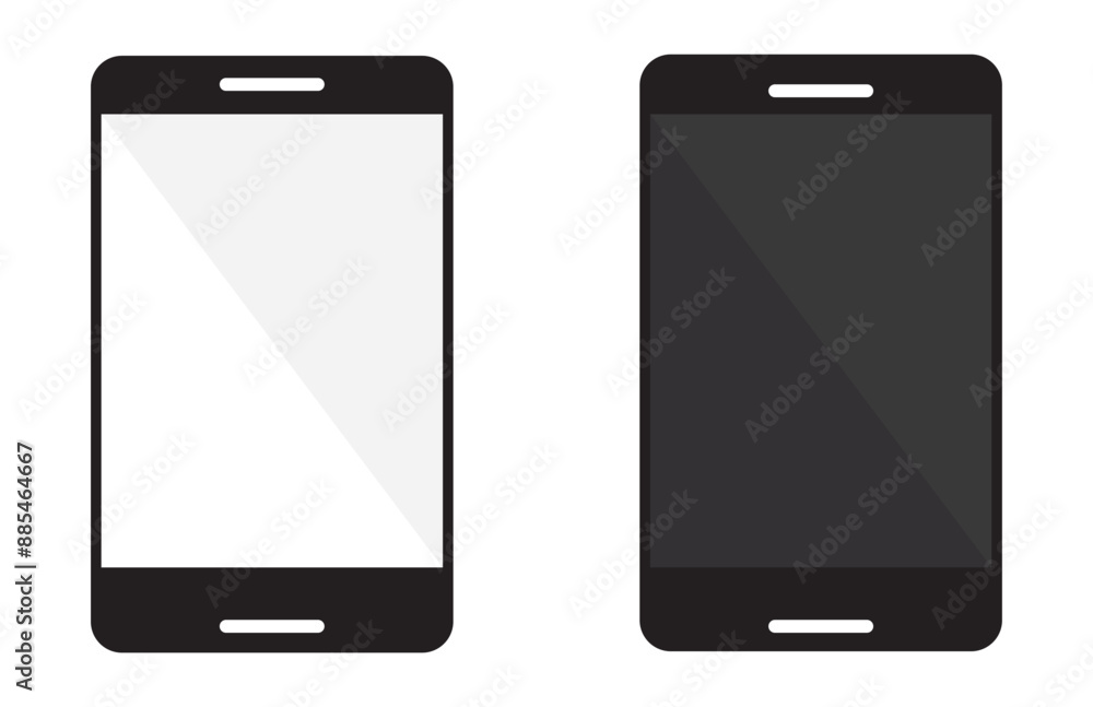 smartphone mockup with blank white screen in realistic, clay, flat vector, line style. mobile phone mockup front view. vector illustration smartphone mockup with blank white screen in realistic, clay, flat vector, line style. mobile phone mockup front view. vector illustration