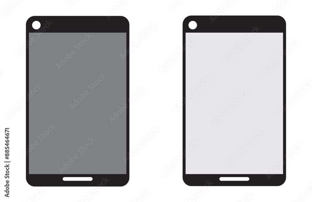 Smart phone icon mobile mockup. Front line cell phone on screen. Mobile phone symbol set. Vector illustration. on white background. Smart phone icon mobile mockup. Front line cell phone on screen. Mobile phone symbol set. Vector illustration. on white background.