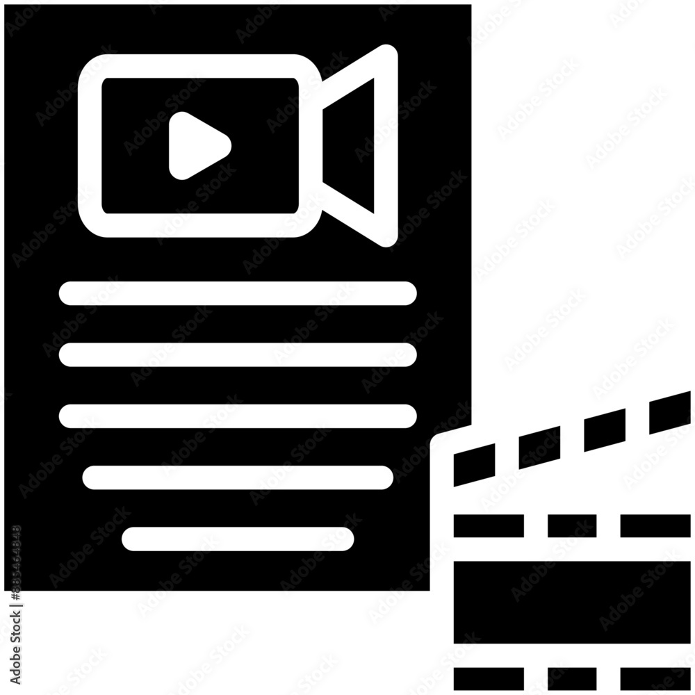 Scenario vector icon illustration of Filmmaking iconset. Scenario vector icon illustration of Filmmaking iconset.