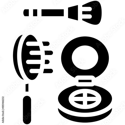 Make Up vector icon illustration of Filmmaking iconset.