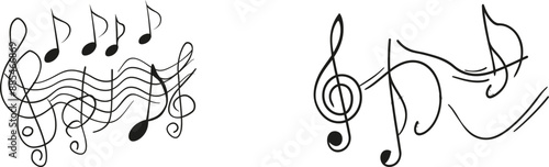 A modern illustration of a whole note with a continuous line art drawing style in a minimalism style.
