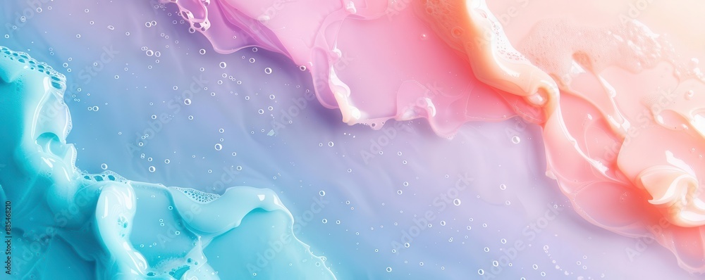 Abstract colorful background with pastel blue, pink, and purple paint swirls. Abstract colorful background with pastel blue, pink, and purple paint swirls.